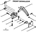 Sears 502472150 front deraileur diagram