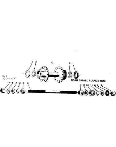 Rear small flange hub