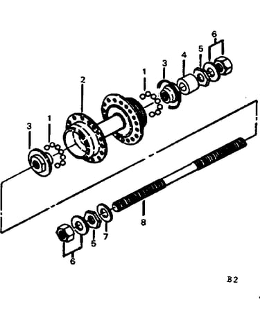 Rear small flange hub