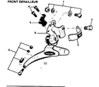Sears 502472164 front derailleur diagram