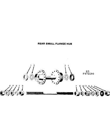 Rear small flange hub