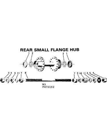 Rear small flange hub