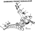Sears 502472192 shimano front derailleur diagram
