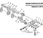Sears 502472192 rear derailleur-shimano lark ii diagram
