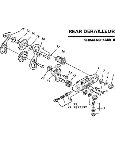 Rear derailleur-shimano lark ii