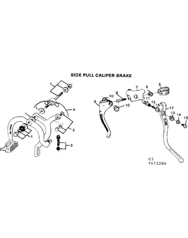 Side pull caliper brake