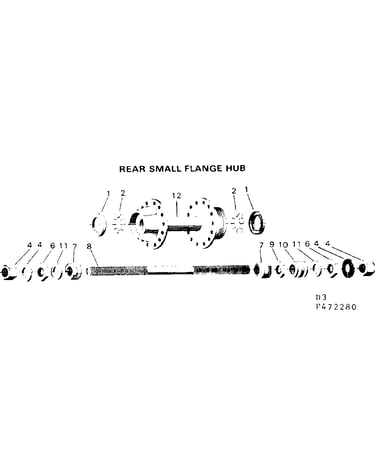 Rear small flange hub