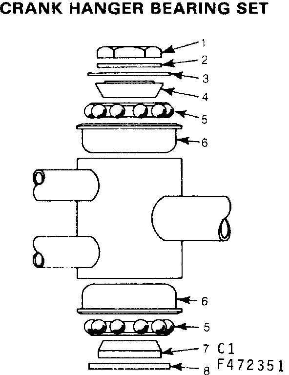 Crank hanger bearing set