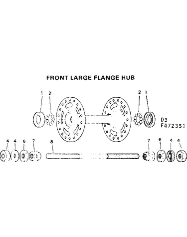 Front large flange hub