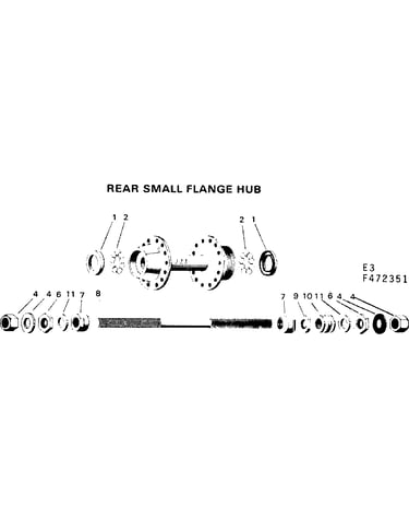 Rear small flange hub