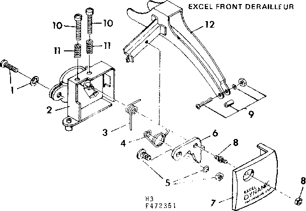 Excel front derailleur