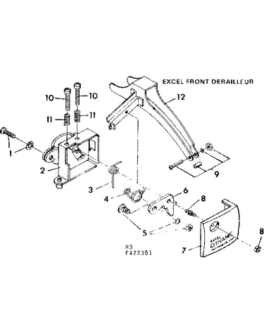 Excel front derailleur