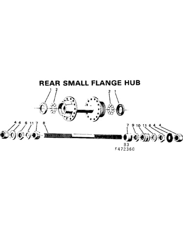 Rear small flange hub