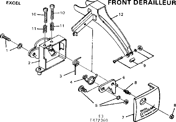 Excel front derailleur