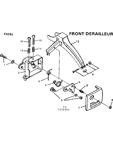 Excel front derailleur