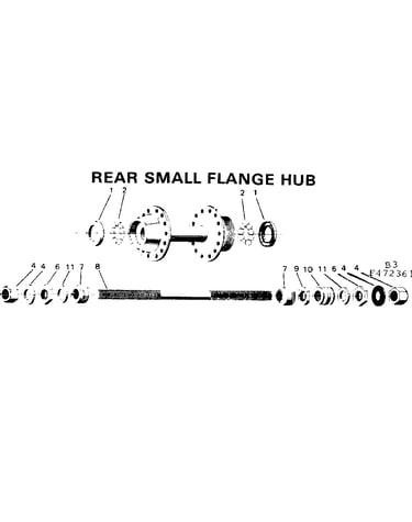 Rear small flange hub