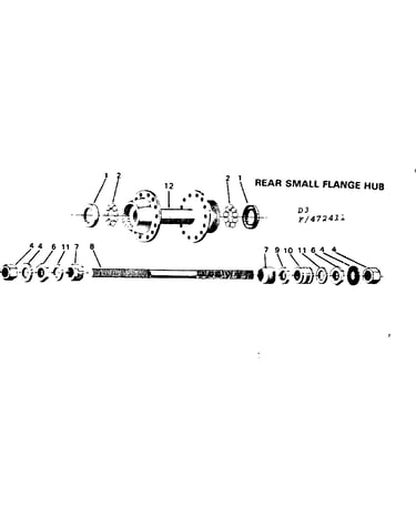 Rear small flange hub