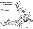 Sears 502472412 shimano front derailleur diagram