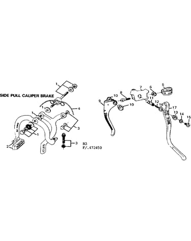 Side pull caliper brake
