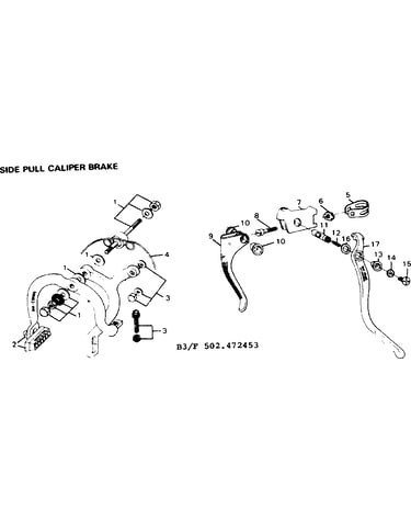 Side pull caliper brake