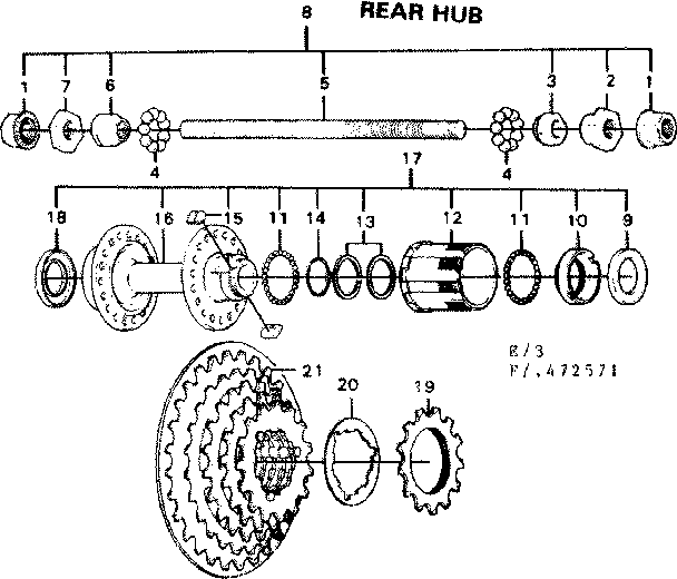 Rear hub