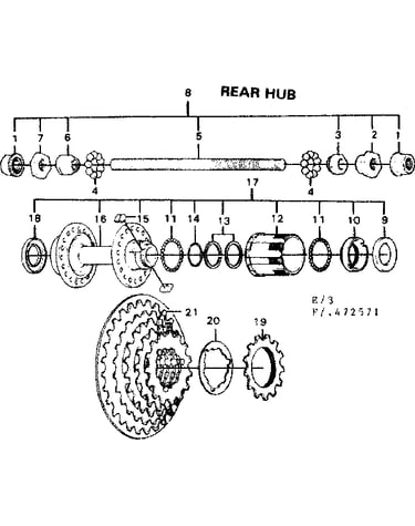 Rear hub
