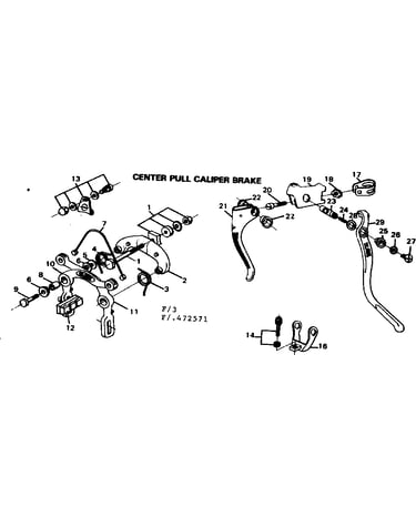Center pull caliper brake