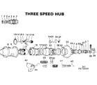 Sears 502472660 three speed hub diagram