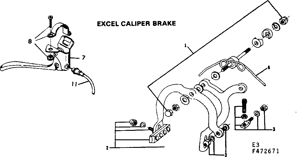 Excel caliper brake