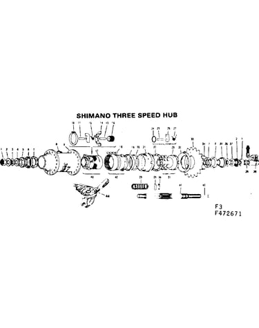 Shimano three speed hub