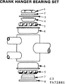 Crank hanger bearing set