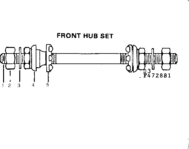 Front hub set