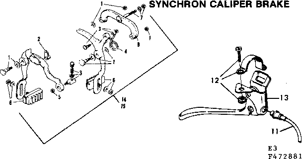 Synchron caliper brake