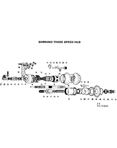 Shimano three speed hub