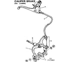 Sears 502472992 caliper brake-dia-compe diagram