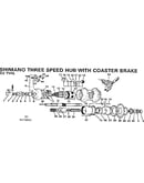Shimano 3-speed hub w coaster brake-cc type