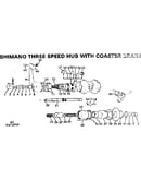 Shimano three speed hub w/coaster brake