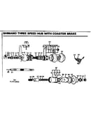Shimano three speed hub with coaster brake