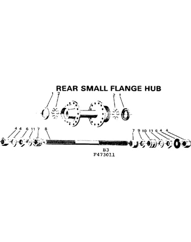 Rear small flange hub
