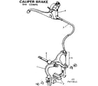 Sears 502473111 caliper brake-dia-compe diagram