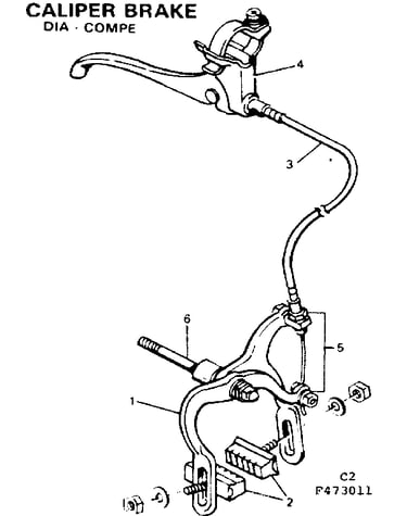 Caliper brake-dia-compe