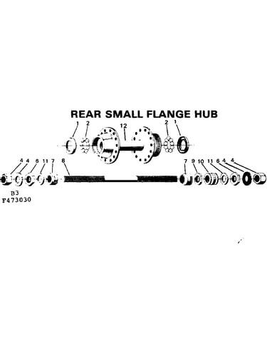Rear small flange hub