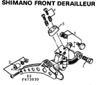Sears 502473130 shimano front derailleur diagram