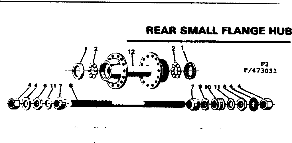 Rear small flange hub