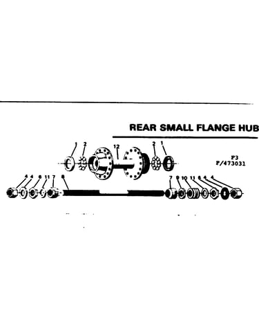 Rear small flange hub