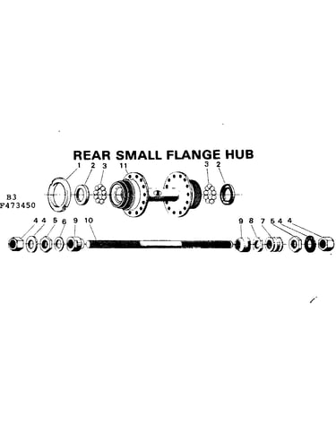 Rear small flange hub