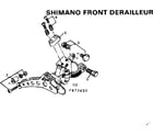 Sears 502473450 shimano front derailleur diagram