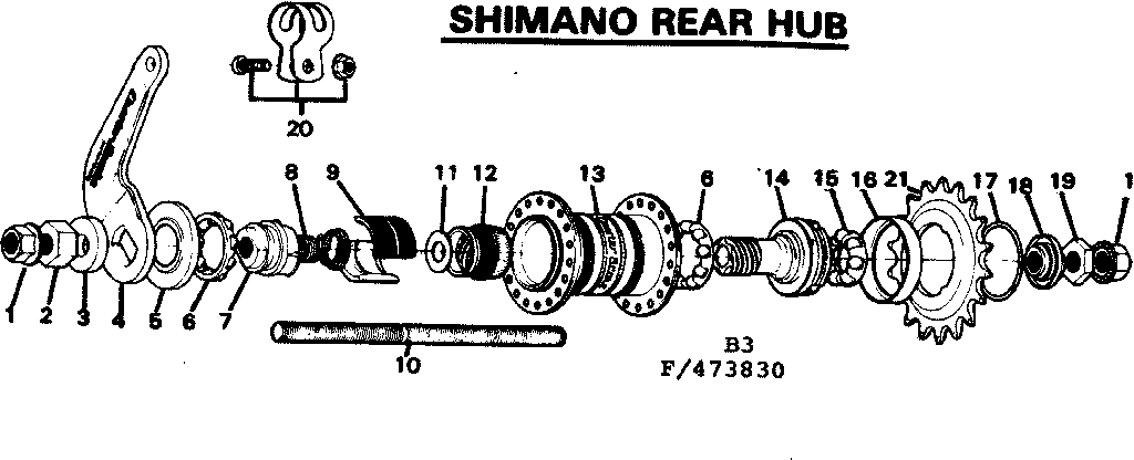 Shimano rear hub
