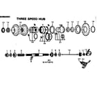 Sears 502473970 three speed hub diagram