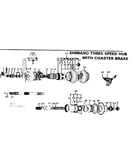 Shimano three speed hub with coaster brake
